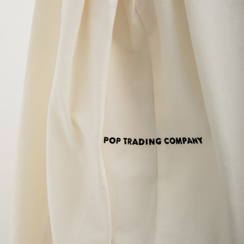 POP Trading Company Full Button Linen Jacket Off White POPSS24_05-008 Degli Uberti